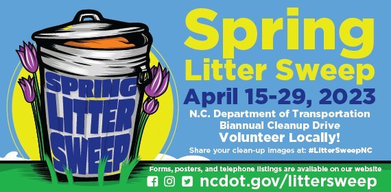 TOWN OF JAMESTOWN: Annual Spring Litter Sweep April 22, 2023