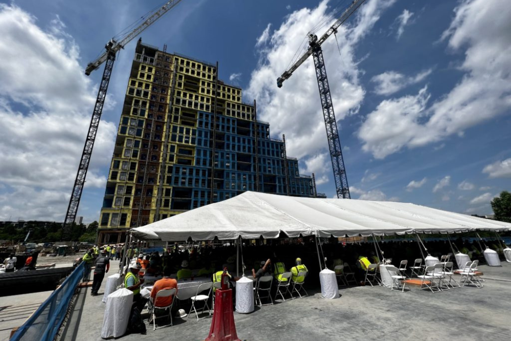 Residential Tower Tops Out at 760 Ralph McGill