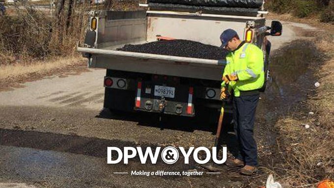 Report potholes found on County roads