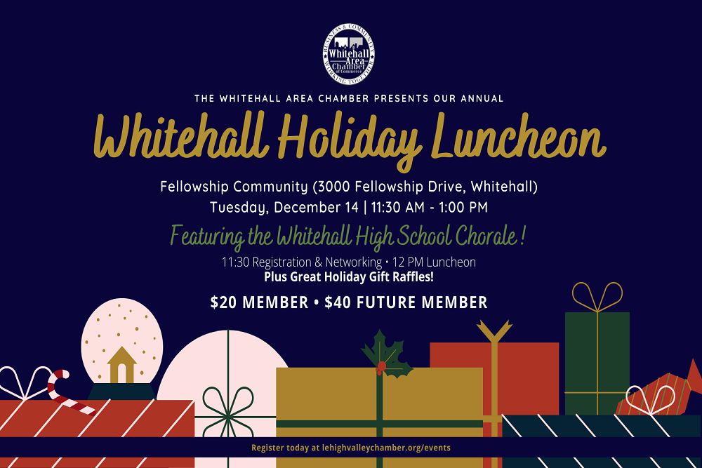 Whitehall Holiday Luncheon on December 14 Whitehall Holiday Luncheon on December 14
