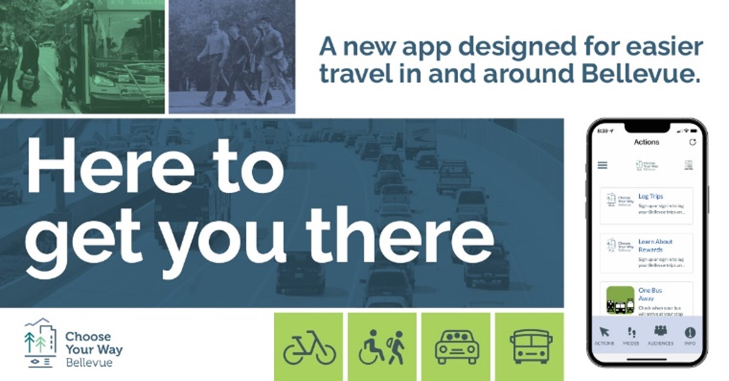 The new free Choose Your Way Bellevue app is live and available in the Apple App Store and Google Play!