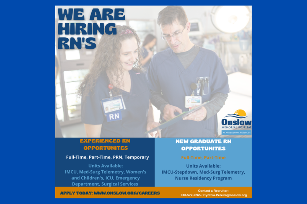 ONSLOW MEMORIAL HOSPITAL: Hiring For RNs