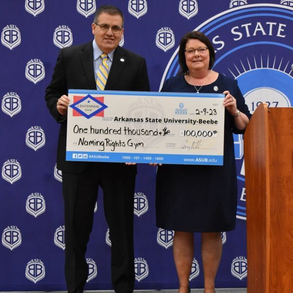 Centennial Bank donates 0,000 for the gymnasium restoration project Centennial Bank donates 0,000 for the gymnasium restoration project