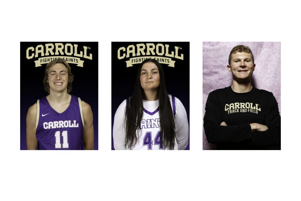 Three Carroll Student-Athletes Honored with Weekly Frontier Awards