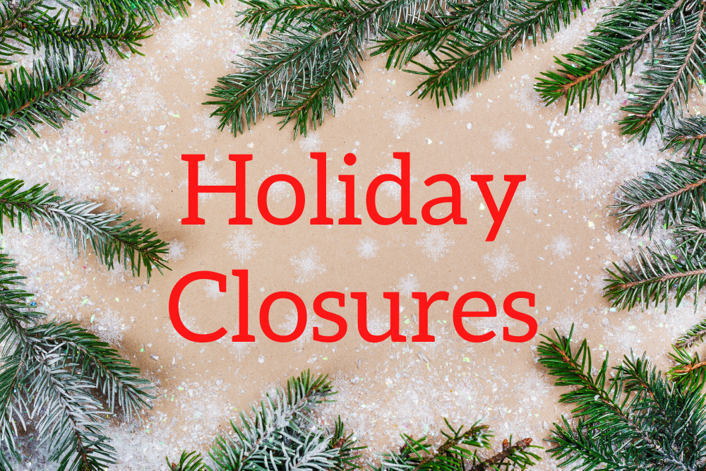 City Holiday Closing Schedule City Holiday Closing Schedule