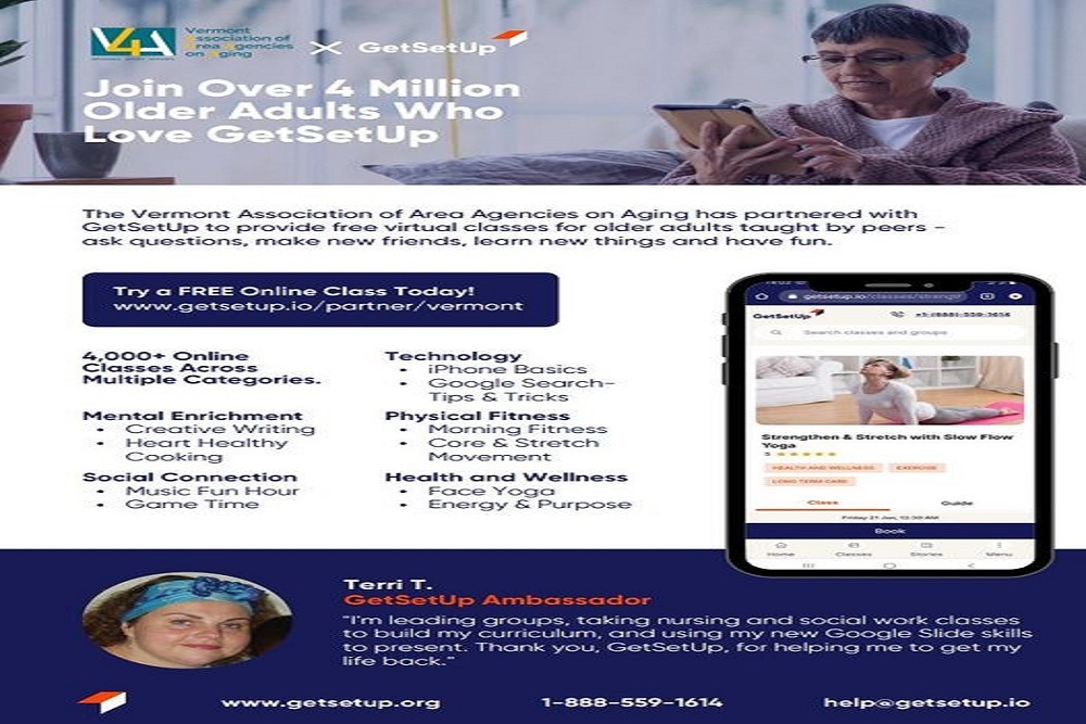 United Way of Northwest Vermont: Older Vermonters, 60+ now have free access to GetSetUp