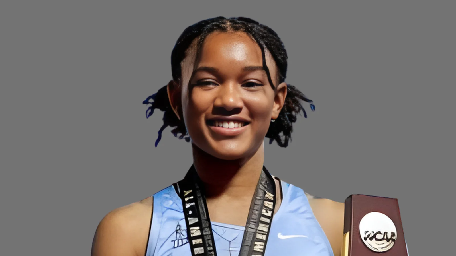 Elysse Cumberland, won her second consecutive indoor triple jump national championship