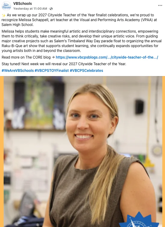 VBSchools' post VBSchools' post