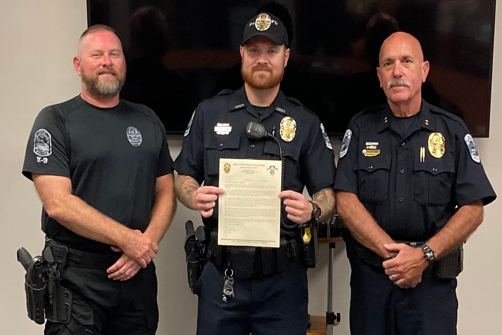 Deputy Chief Pepitone recently presented Officer of the Month Awards.