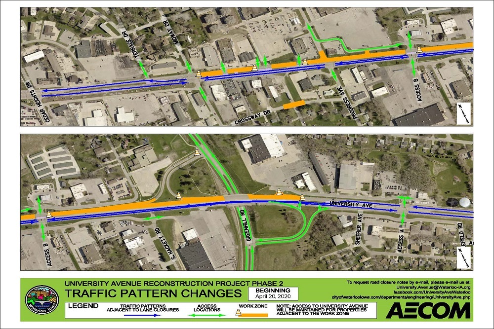 CITY OF CEDAR FALLS: City of Waterloo Continues University Avenue Work