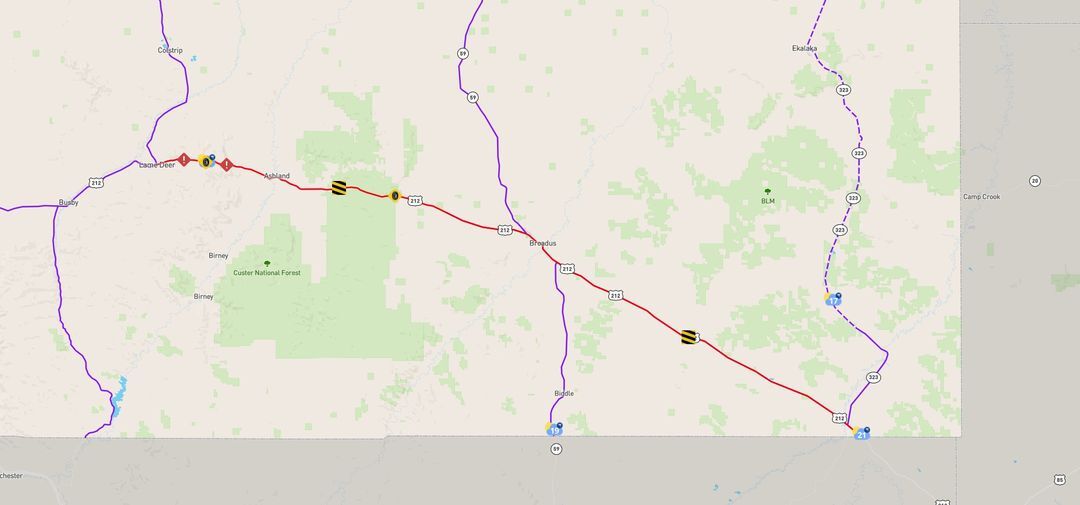 Hwy 212 is Closed Until Further Notice
