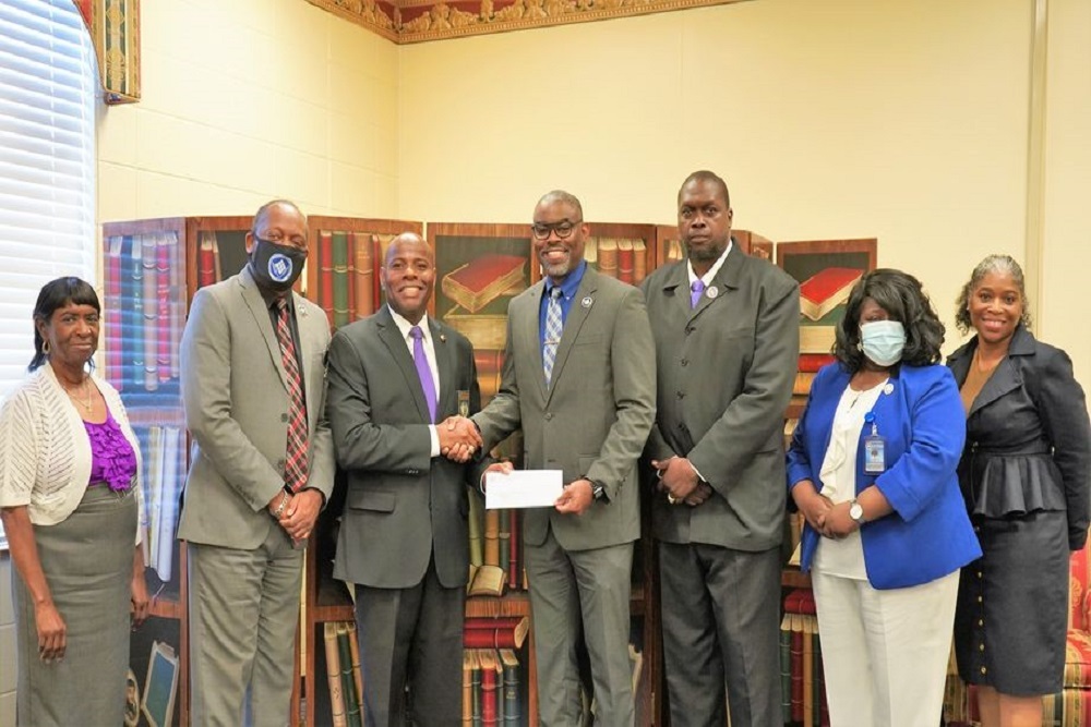 Jonathan Goodman and Howard Jackson from Omega Psi Phi Fraternity, Incorporated