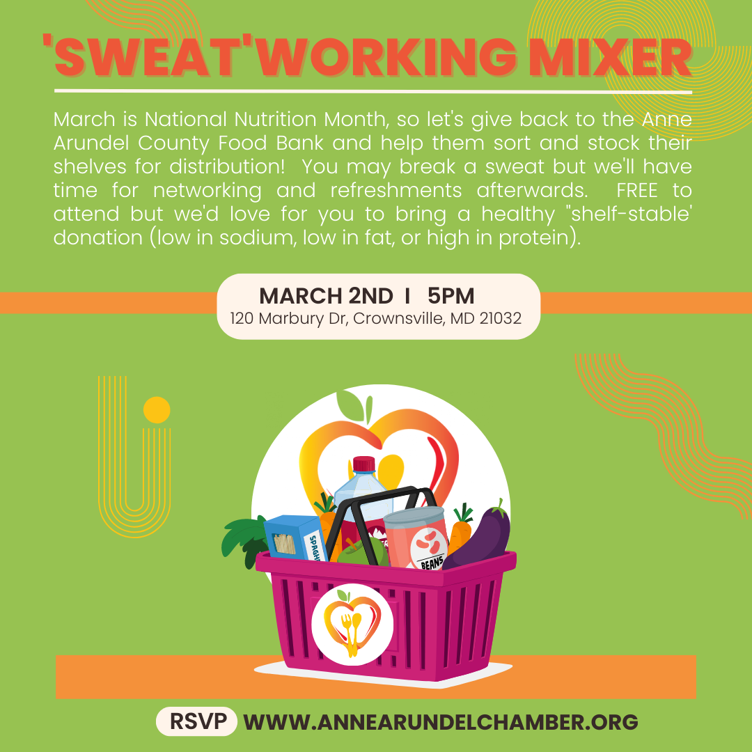 Sweatworking Mixer at the Food Bank to be held Mar. 2, 2023