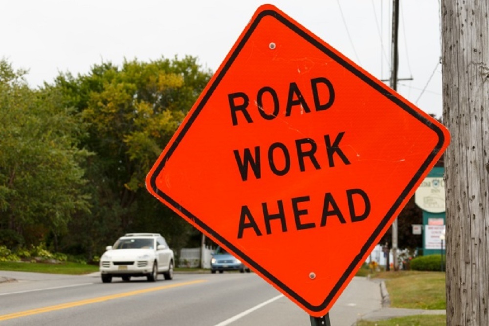 Roadway improvement work on Business Loop 376