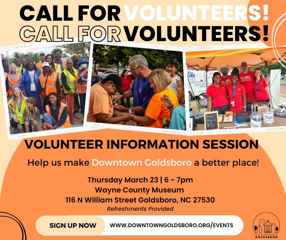 CITY OF GOLDSBORO: Call For Volunteers! CITY OF GOLDSBORO: Call For Volunteers!