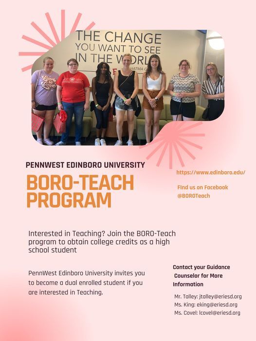 NORTHWEST PA COLLEGIATE ACADEMY: BORO Teach Program