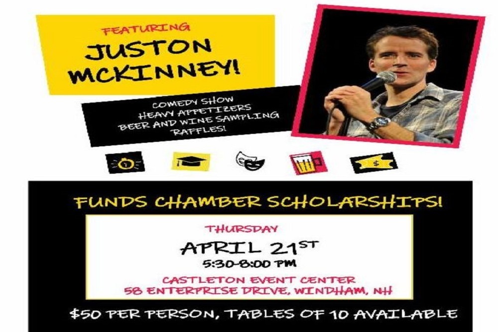 Greater Salem Chamber of Commerce: Juston McKinney on April 21st at Castleton Banquet and Conference Center in Windham, NH.