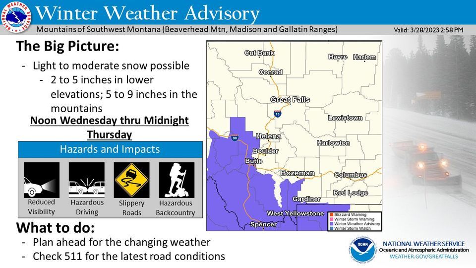 Madison County Sheriff’s Office: Winter Weather Advisory