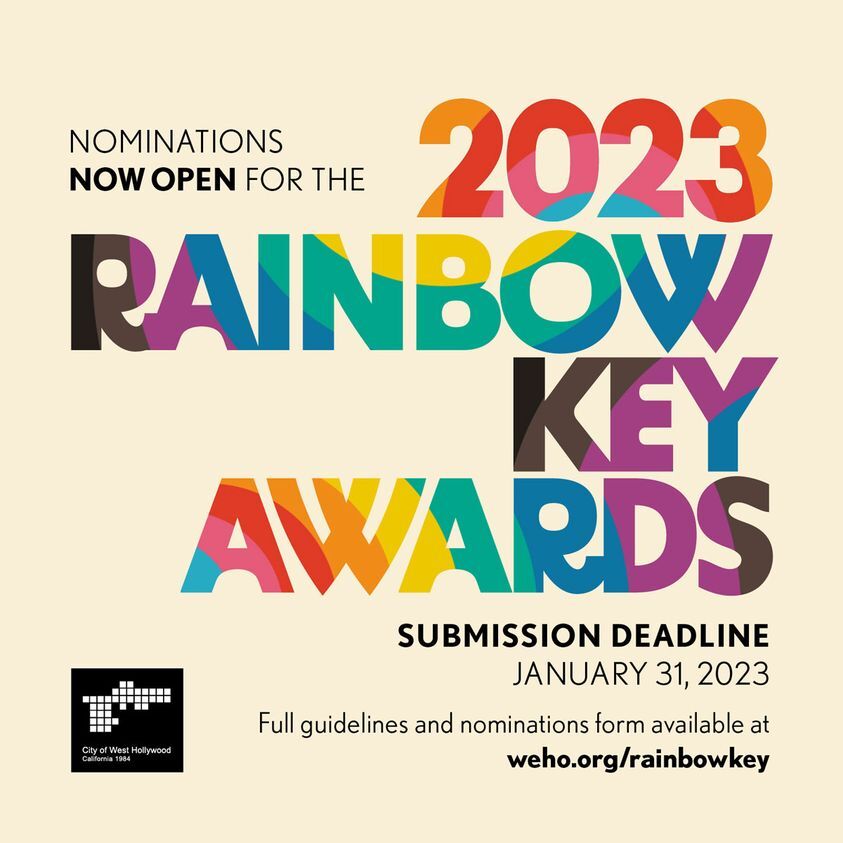 CITY OF WEST HOLLYWOOD: Nomination for 2023 Rainbow Key Awards