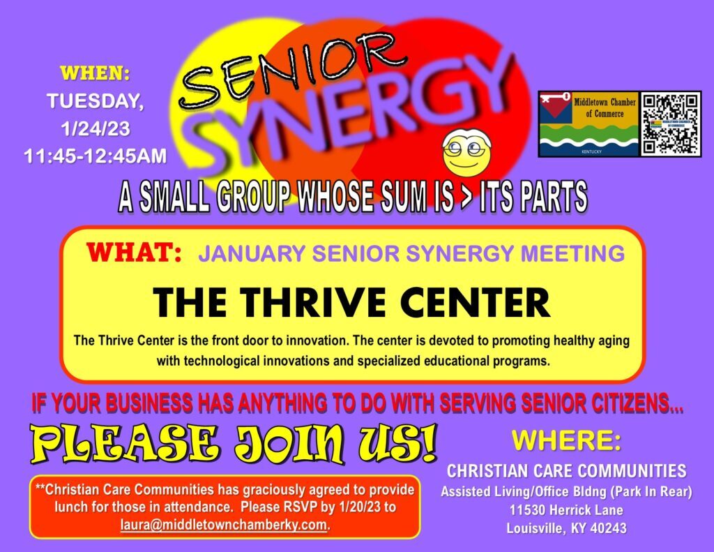 Senior Synergy Networking Meeting on Jan 24