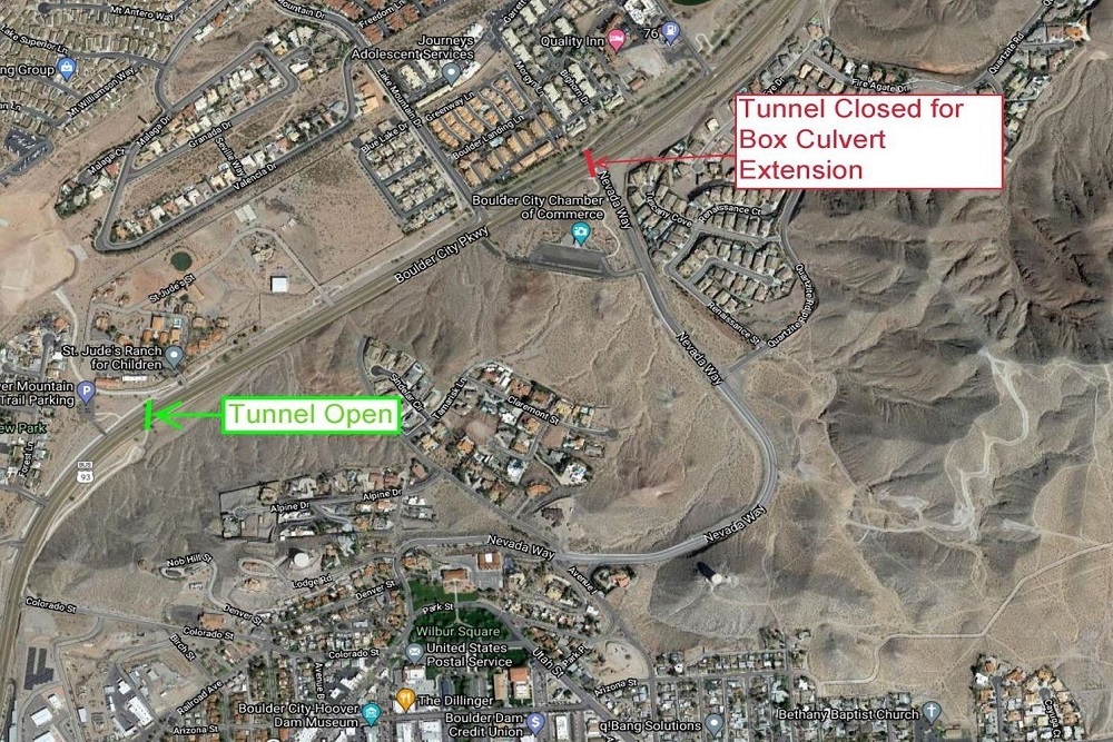 Tunnel Closure Planned 8.30.2021 through 9.3.2021