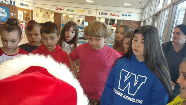Mrs. Hershberger’s homeroom had a super special day with Santa and a Secret Santa gift exchange