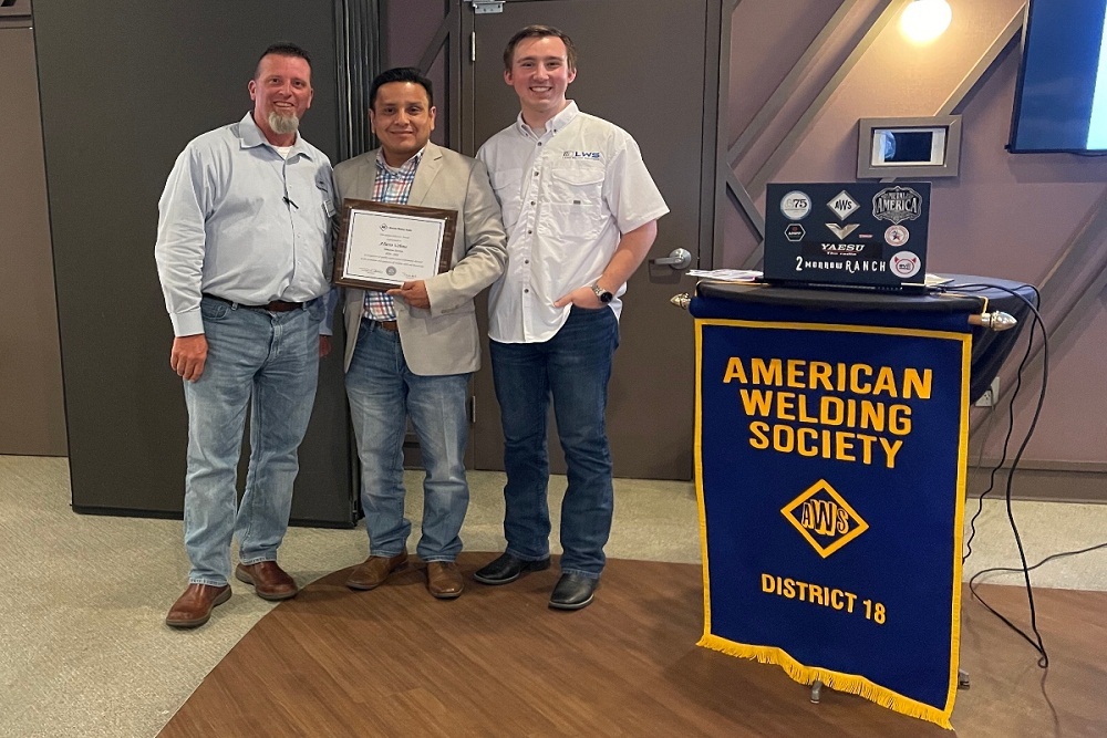 HCC Dean of Material Science & Smart Manufacturing Alberto Urbina honored by American Welding Society