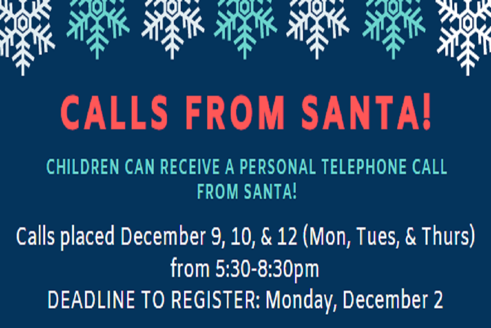 IREDELL COUNTY: Calls From Santa!