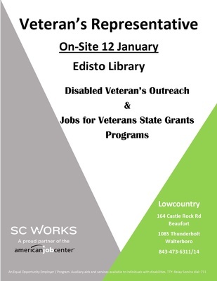 Edisto Chamber of Commerce: Disabled Veterans Outreach Program + SC Works Meeting