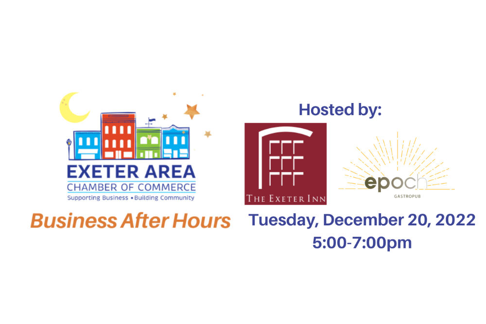 BUSINESS AFTER HOURS – In-Person – The Exeter Inn & Epoch Gastropub