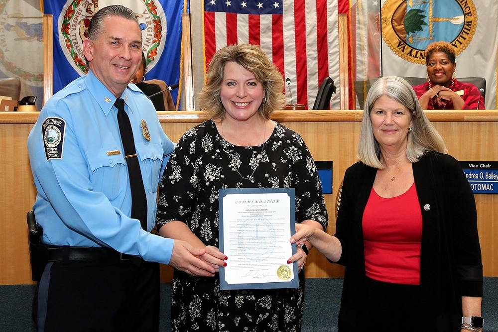 Board Commends Prince William Police Department Maj. Dawn Harman