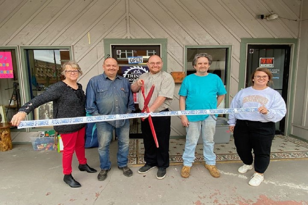 Poteau Chamber of Commerce Ribbon Cutting Trinity Woodworks & Flea Market