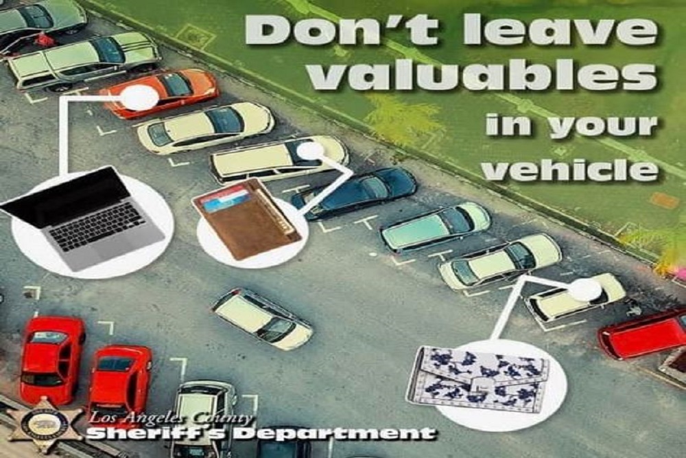 Do Not to Leave Your Valuables in Your Vehicle