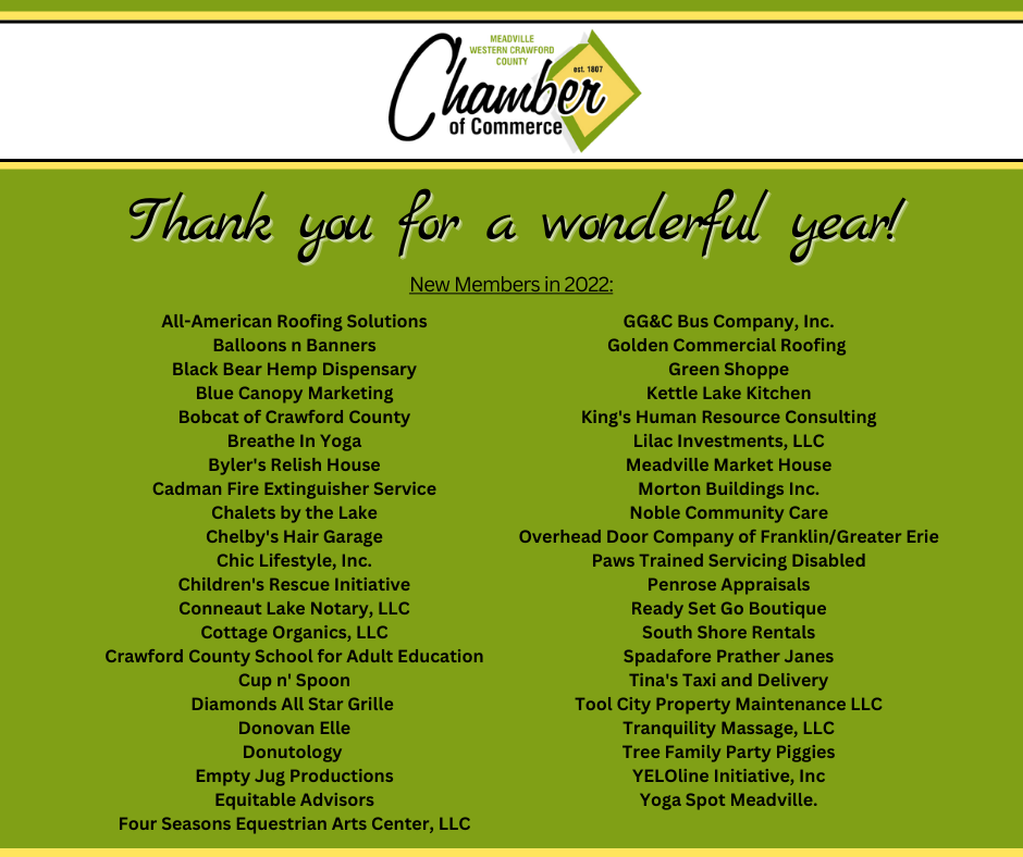 We want to thank you for a wonderful year!