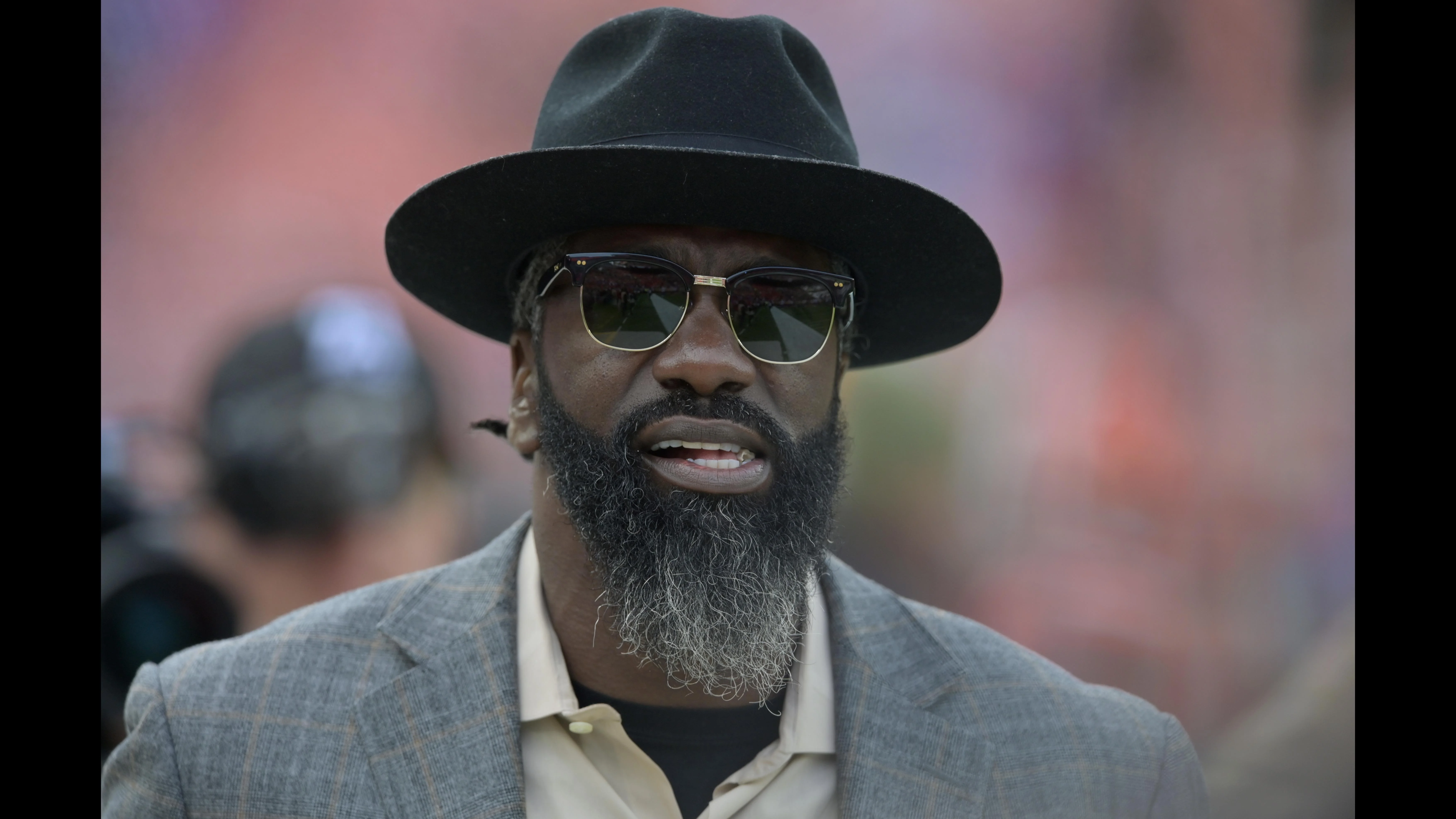 Ed Reed walks on the sideline before an NFL football game. (AP Photo/David Richard)