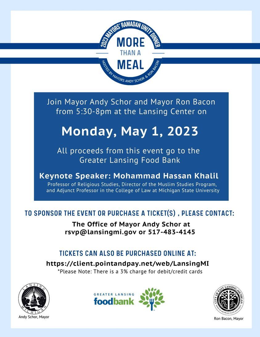 Mayors’ Ramadan Unity Dinner on May 1