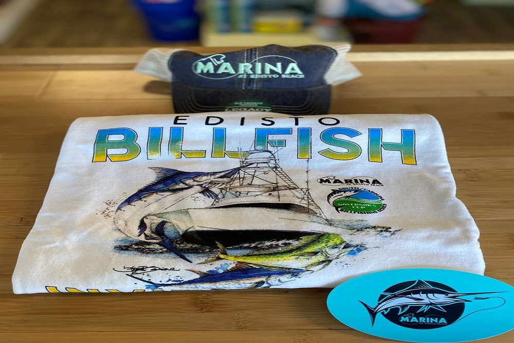 Edisto Chamber of Commerce: Marina “Trucker Hat”, and a Marina at Edisto Beach Sticker