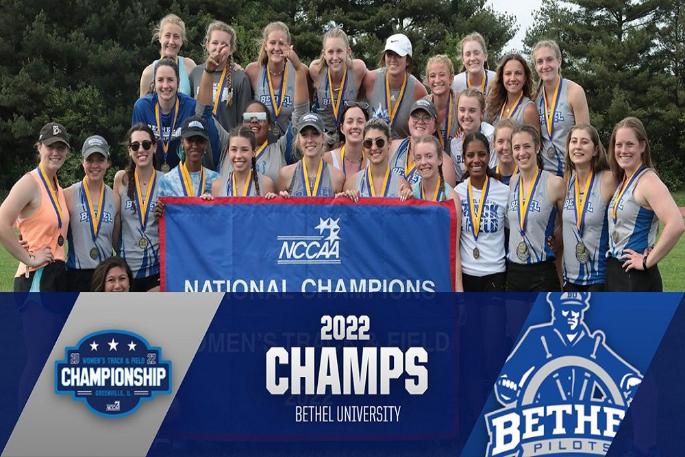 Bethel University Women’s Track & Field Team Wins 2022 Outdoor National Championship Bethel University Women’s Track & Field Team Wins 2022 Outdoor National Championship