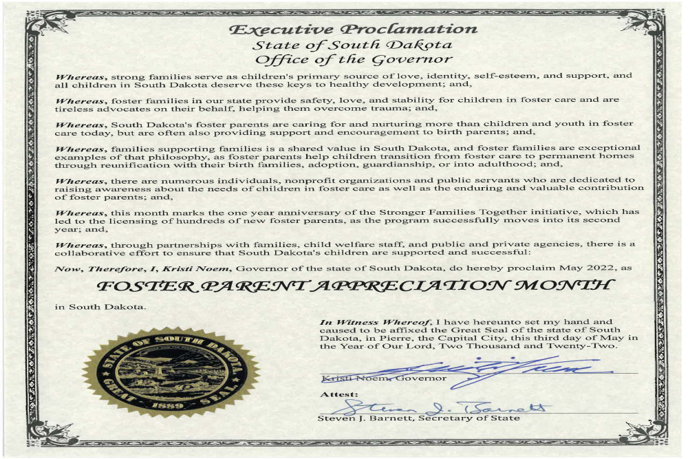 May is Foster Parent Appreciation Month