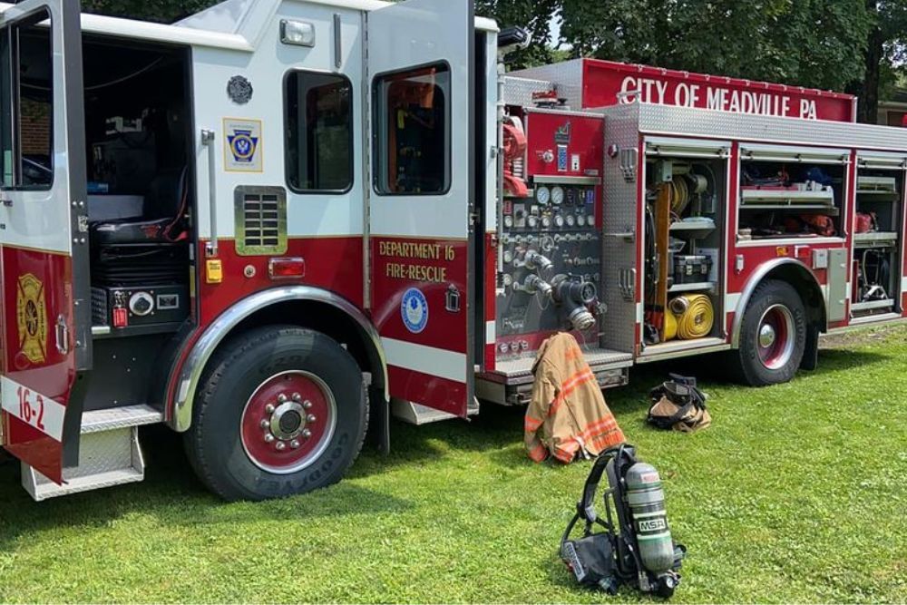 We are pleased to announce that the City of Meadville Fire Department was recently awarded a grant from the Dennis Leary Foundation in the amount of ,383.00 for new bail out kits