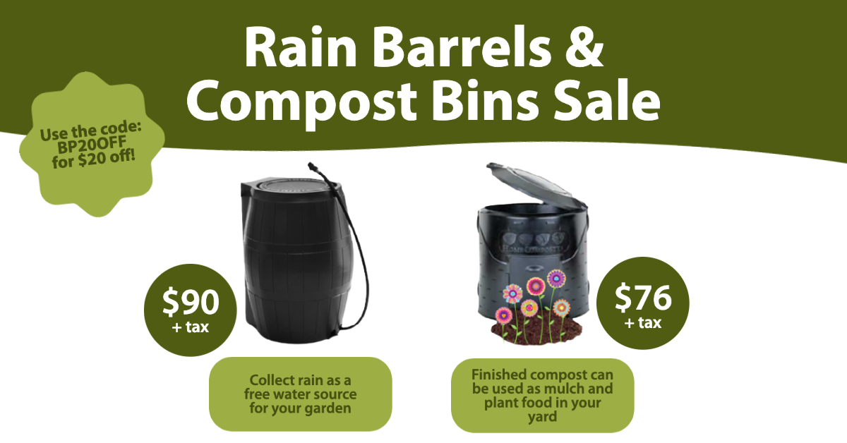 Rain Barrel & Compost Bins Sale