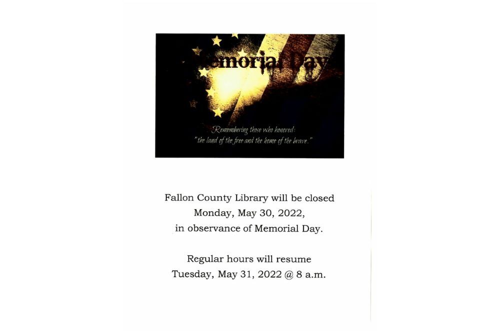 Fallon County Library: Memorial Day