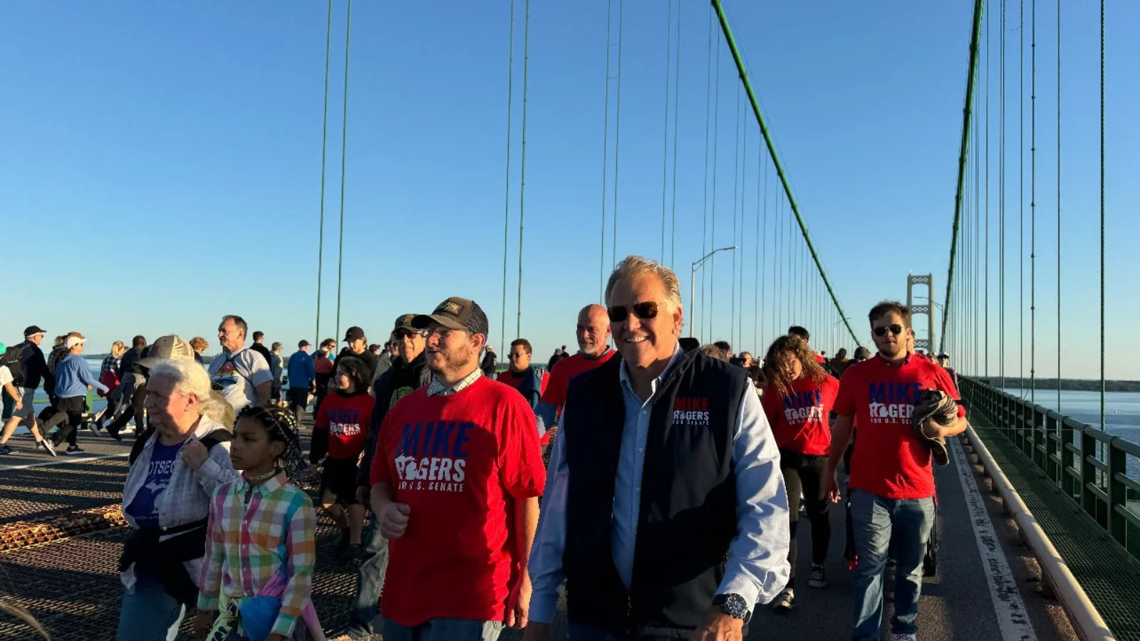 Senate Candidate Rogers walks across Mackinac Bridge: ‘Michigan is a truly special place’ Senate Candidate Rogers walks across Mackinac Bridge: ‘Michigan is a truly special place’