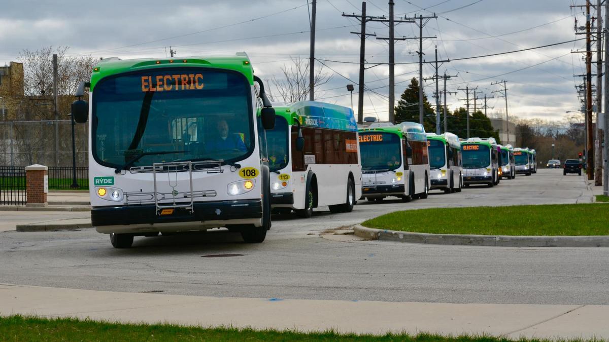 Jung on Racine’s electric buses: ‘We’re going to save ,000 a year on diesel at least.’ Jung on Racine’s electric buses: ‘We’re going to save ,000 a year on diesel at least.’