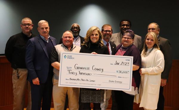 COUNTY OF GRANVILLE: Awarded A Total Of ,000 From The Duke Energy Foundation’s Emergency Preparedness Fund