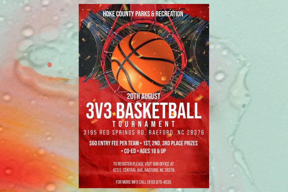 HOKE COUNTY PARKS AND RECREATION: 3v3 Basketball Tournament On August 20, 2022