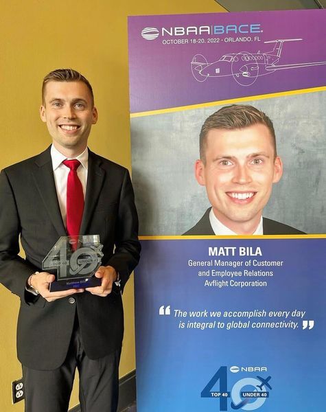 Congratulations to master’s student Matt Bila for being a 2022 Business Aviation Top 40 Congratulations to master’s student Matt Bila for being a 2022 Business Aviation Top 40