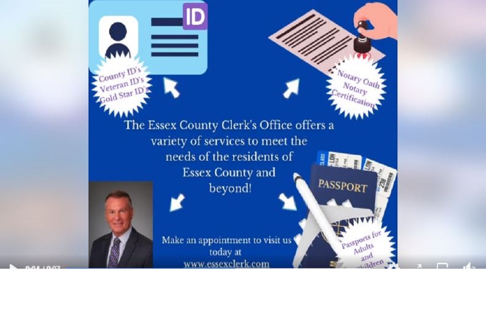 The Essex County Clerk’s office offers a variety of services for the residents of Essex County and beyond!