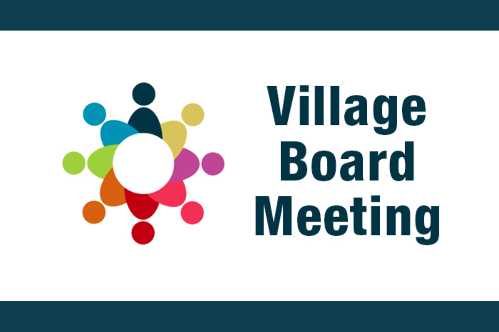 Village Board Meeting to be held June 27