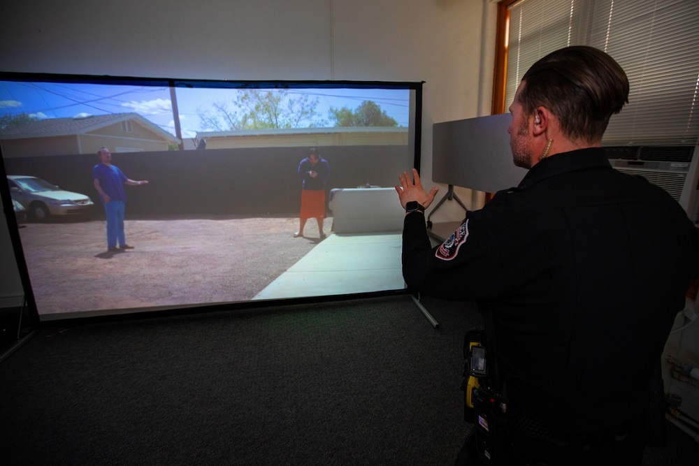 Simulator on campus aims to support de-escalation training for students, law enforcement